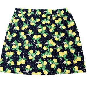 Talbots Lemons Graphic Print Pencil Skirt Knee Length Stretch Womens Sz 18W EUC